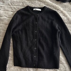 Zara Women's Black Cardigan Sweater